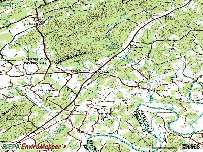 Blaine topographic map