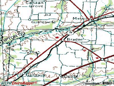 Braden topographic map