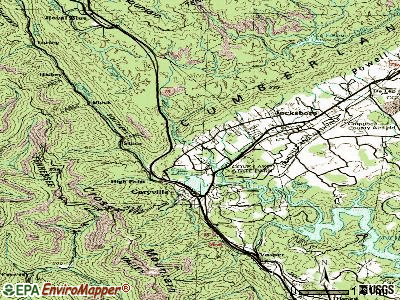 Caryville topographic map