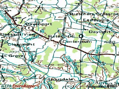 Centertown topographic map