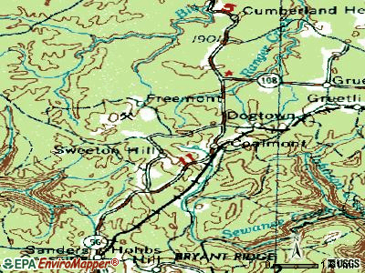 Coalmont topographic map