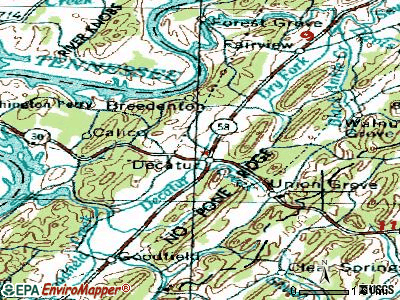 Decatur topographic map