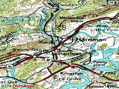 Harriman topographic map