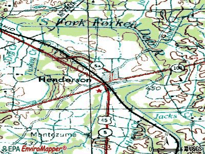 Henderson topographic map