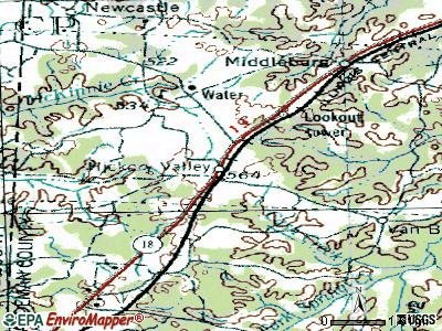 Hickory Valley topographic map
