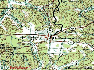 Hohenwald topographic map