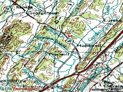 Hopewell topographic map