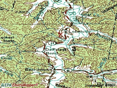Lobelville topographic map