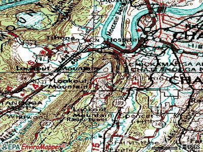 Lookout Mountain topographic map