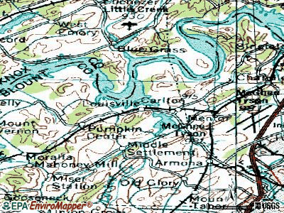 Louisville topographic map