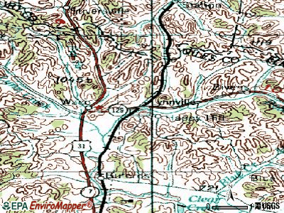 Lynnville topographic map