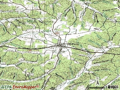 McEwen topographic map