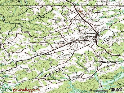New Tazewell topographic map