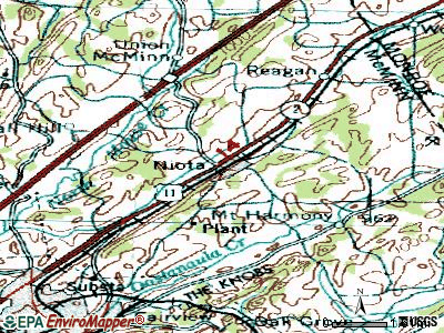 Niota topographic map