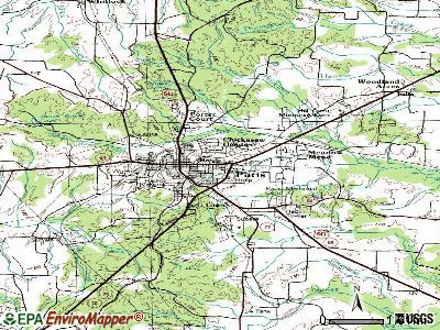 Paris topographic map