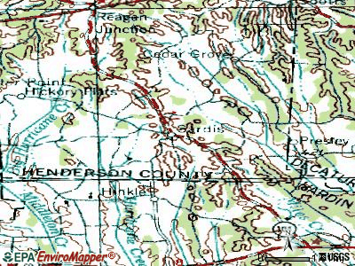 Sardis topographic map