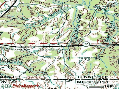 Saulsbury topographic map