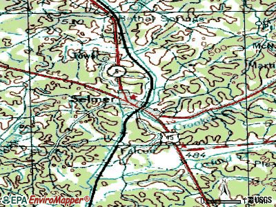 Selmer topographic map
