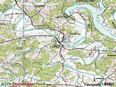 South Carthage topographic map