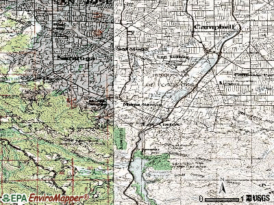 Monte Sereno topographic map
