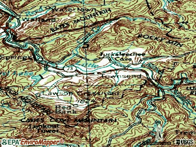 Townsend topographic map
