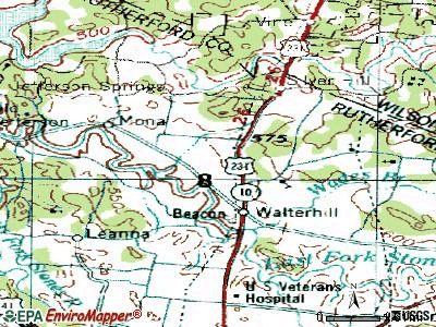 Walterhill topographic map