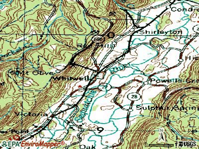 Whitwell topographic map
