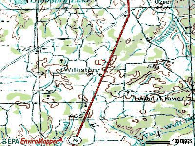 Williston topographic map