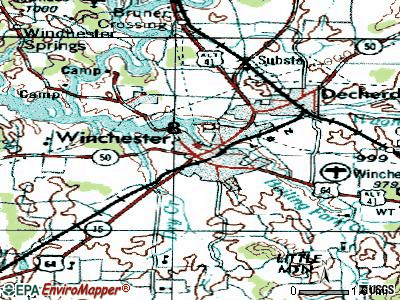 Winchester topographic map