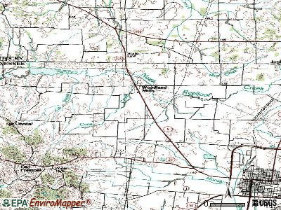 Woodland Mills topographic map