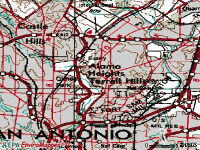 Alamo Heights topographic map