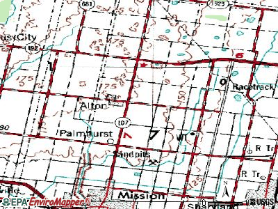 Alto topographic map