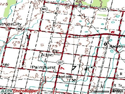 Alton North topographic map