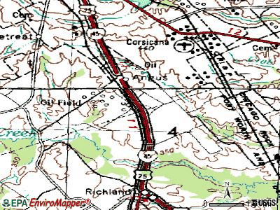 Angus topographic map