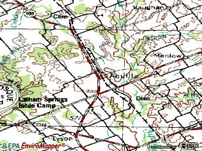 Aquilla topographic map
