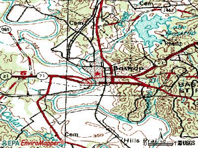 Bastrop topographic map