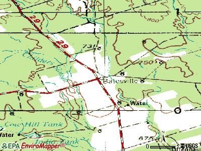 Batesville topographic map