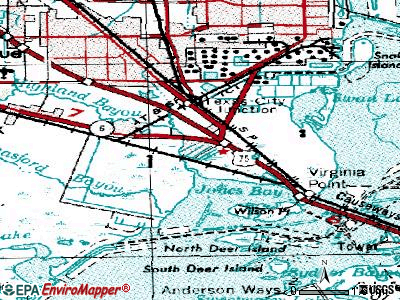 Bayou Vista topographic map