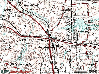 Bells topographic map