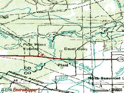 Bevil Oaks topographic map