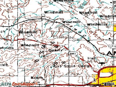 Bishop Hills topographic map