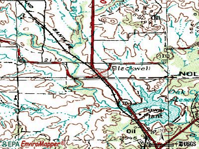 Blackwell topographic map