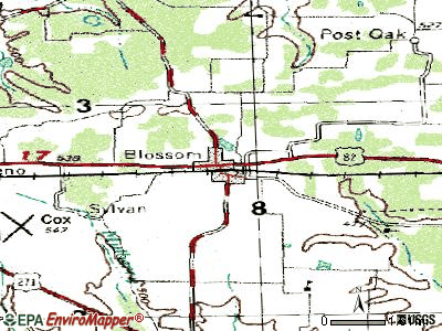 Blossom topographic map
