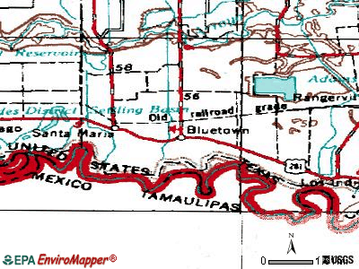 Bluetown-Iglesia Antigua topographic map