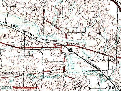 Boyd topographic map
