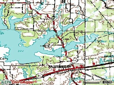 Caney City topographic map