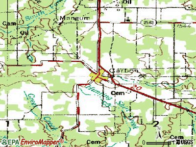Carbon topographic map