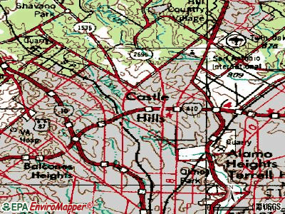 Castle Hills topographic map