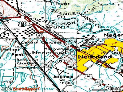 Central Gardens topographic map