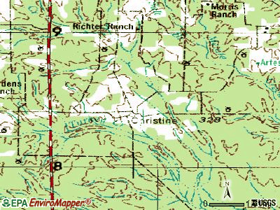 Christine topographic map